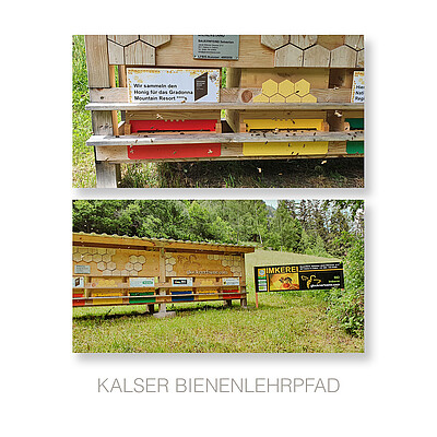 Wir freuen uns sehr, das Projekt "Kalser Bienenlehrpfad" unterstützen zu können. Mehr Informationen zur Bienenzucht finden Sie unter: